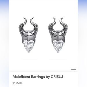 Maleficent Face and Horn Earrings